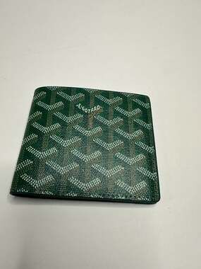 Goyard Victoire Bifold Wallet Green Goyardine Canvas